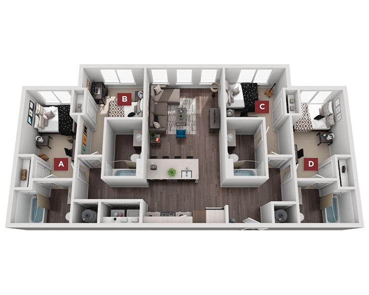 4x4 - Dawson Floor plan